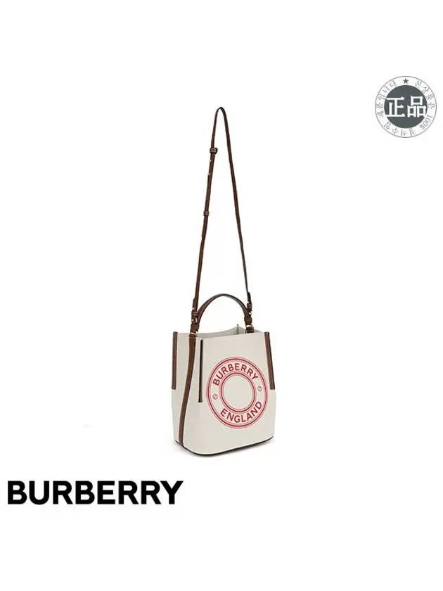 Peggy red logo graphic small bucket bag - BURBERRY - BALAAN 3