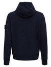 Wappen Patch Brushed Cotton Fleece Hoodie Navy - STONE ISLAND - BALAAN 3