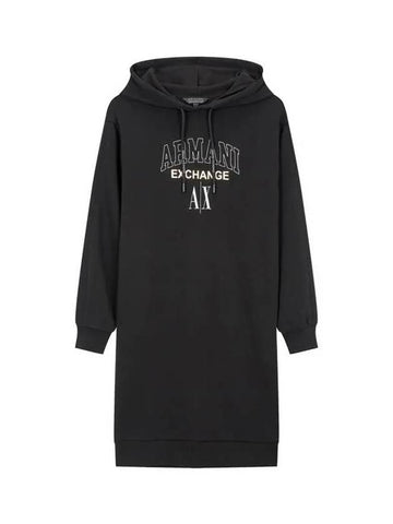 Women s Logo Point Hooded One Piece Black 271581 - ARMANI EXCHANGE - BALAAN 1