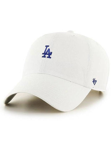 LA Dodgers Small Logo Ball Cap White Blue - 47BRAND - BALAAN 1