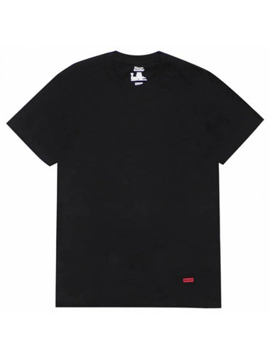 Hanes Tagless Short Sleeve T-Shirt Black 3 Pack - SUPREME - BALAAN 1