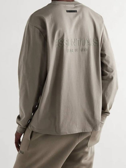 Back Logo Long Sleeve T-Shirt Moss - FEAR OF GOD ESSENTIALS - BALAAN 2