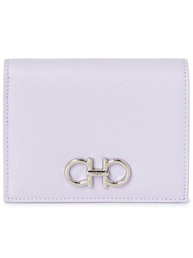 Gancini Compact Half Wallet Lavender - SALVATORE FERRAGAMO - BALAAN 1