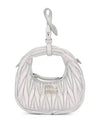 Wander Matelasse Micro Nappa Leather Hobo Mini Bag Silver - MIU MIU - BALAAN 2