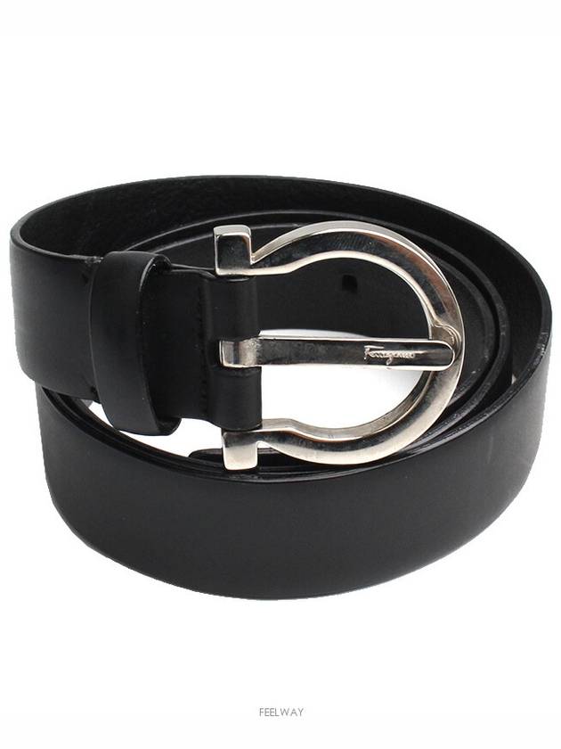 Ferragamo black silver Gancini buckle belt 23 - SALVATORE FERRAGAMO - BALAAN 1