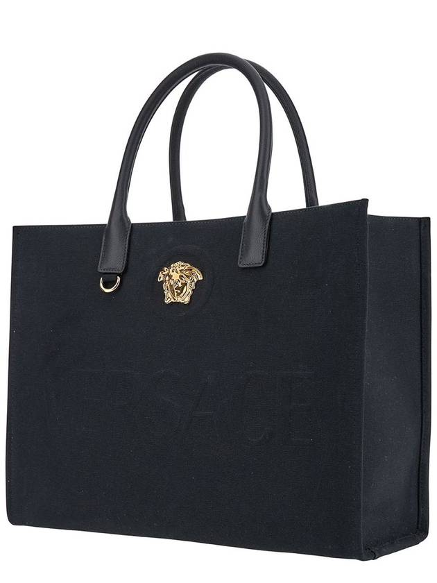 gold-plated Medusa canvas tote bag black - VERSACE - BALAAN 3