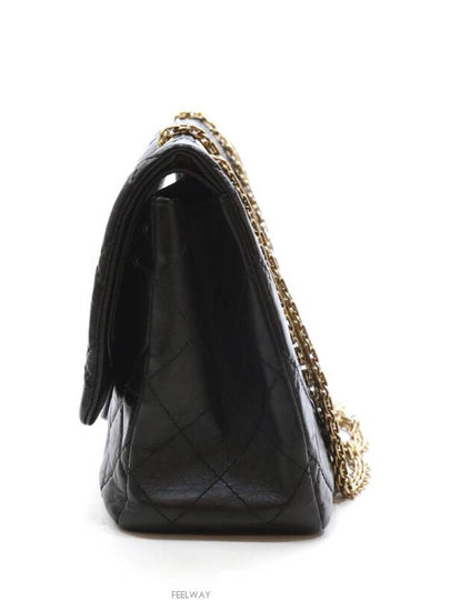 Daejeon Used Luxury Goods A37587 2 55 Vintage Flap Bag Large Black Gold Plated - CHANEL - BALAAN 2