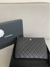 Medium Classic Clutch Bag Caviar Leather & Gold Black - CHANEL - BALAAN 2