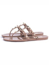 Women's Rockstud Flip Flops Pink Beige - VALENTINO - BALAAN 5