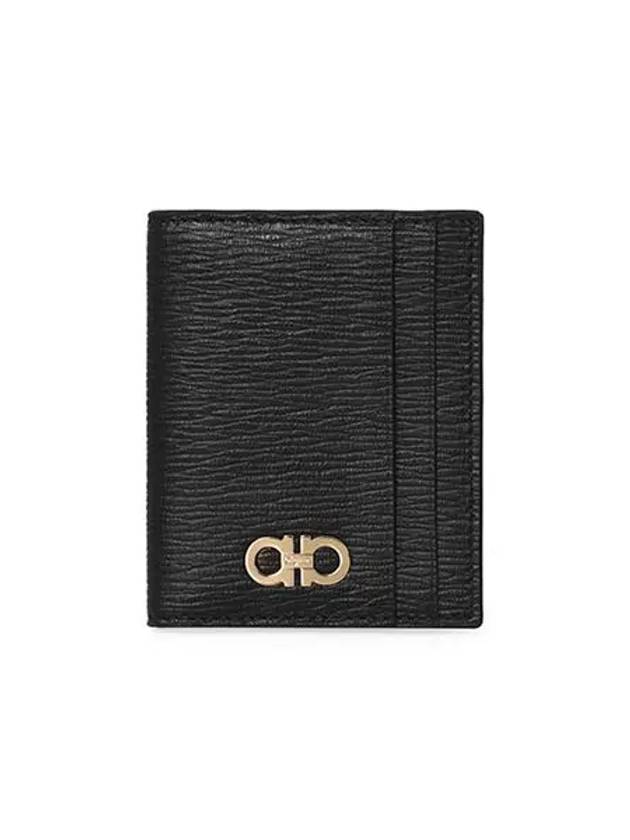 Gancini Card Wallet Black - SALVATORE FERRAGAMO - BALAAN 2