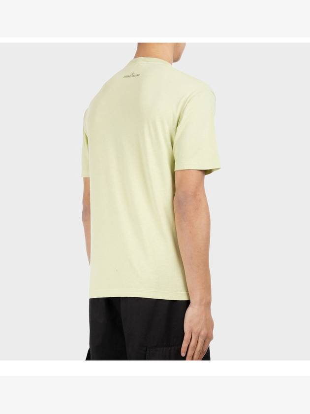 Compass Logo Printing Short Sleeve T-Shirt Light Green - STONE ISLAND - BALAAN 6