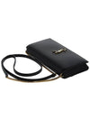 Cassandra Phone Holder Strap Cross Bag Black - SAINT LAURENT - BALAAN 5