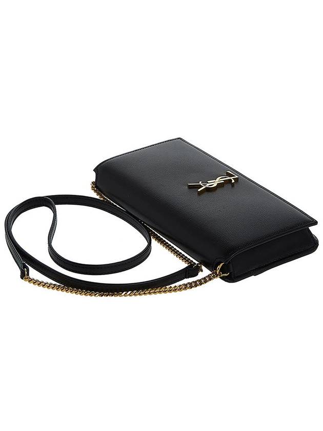 Cassandra Phone Holder Strap Cross Bag Black - SAINT LAURENT - BALAAN 5