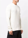 Wappen Patch Crew Neck Ribbed Wool Knit Top Ivory - STONE ISLAND - BALAAN 5