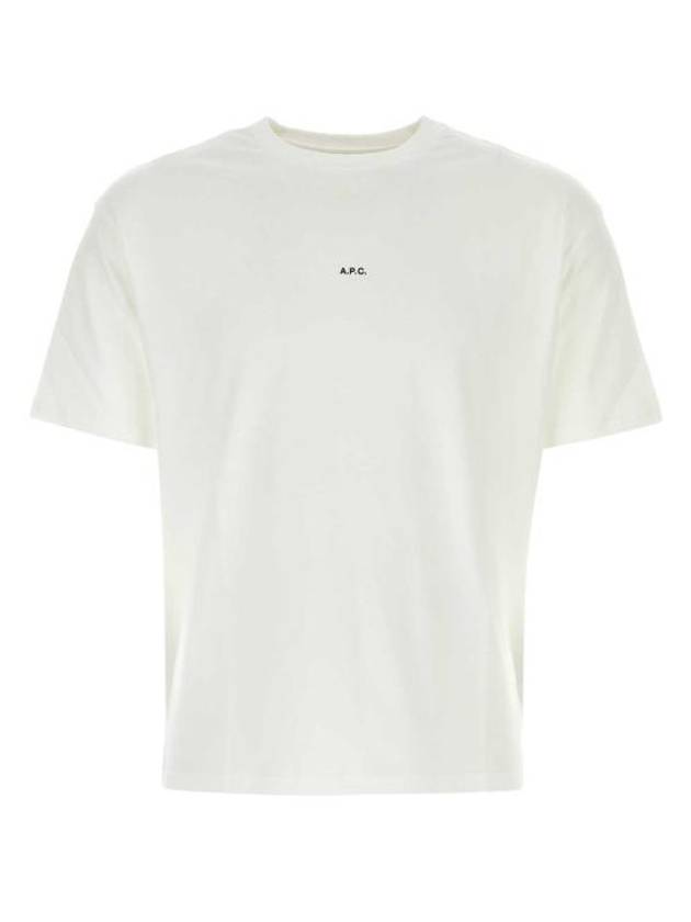 Logo Detail Crewneck Short Sleeve T-Shirt White - A.P.C. - BALAAN 1