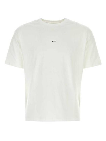 Logo Detail Crewneck Short Sleeve T-Shirt White - A.P.C. - BALAAN 1