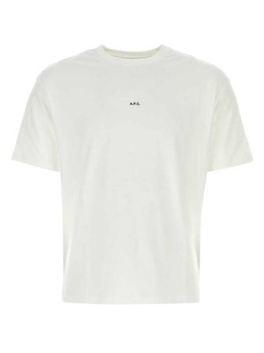 Logo Detail Crewneck Short Sleeve T-Shirt White - A.P.C. - BALAAN 1