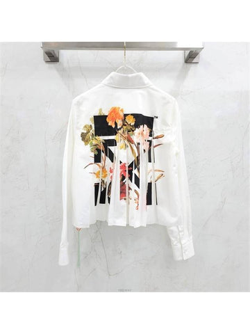 Lux You 40 Flower Arrow Crop Shirt - OFF WHITE - BALAAN 1