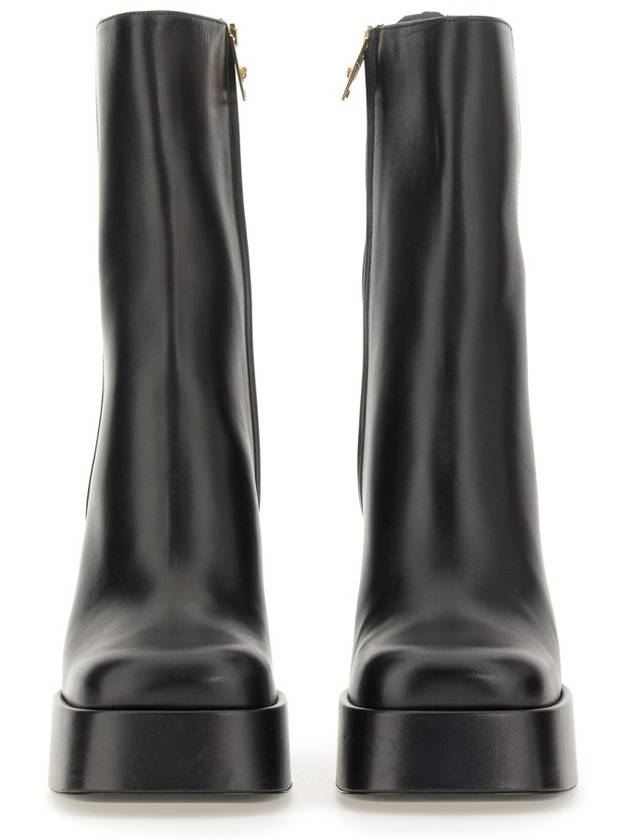 AEVITAS Single Platform Leather Boot Heel Black - VERSACE - BALAAN 3