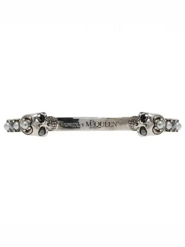 Twin Skull Cuff Bracelet Silver - ALEXANDER MCQUEEN - BALAAN 2