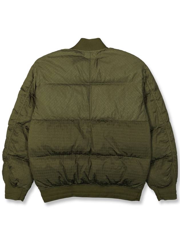 Macro Ripstop Nylon Metal Down Jacket Olive - STONE ISLAND - BALAAN 3