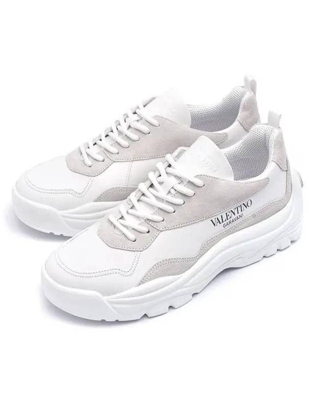 Gumboy Banshee Leather Low Top Sneakers White - VALENTINO - BALAAN 3