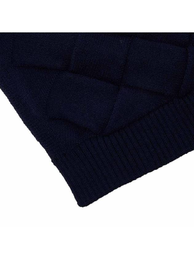 Intrecciato Wool Muffler Navy - BOTTEGA VENETA - BALAAN 9