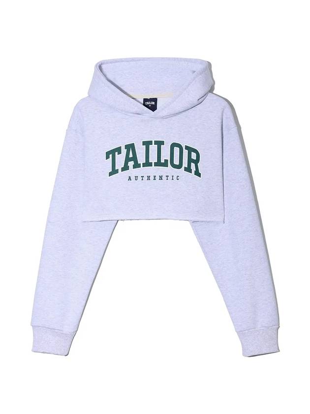 Underboob Hoodie White Melange - TAILOR STUDIO - BALAAN 2