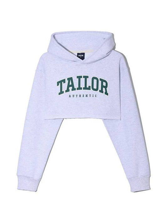 Underboob Hoodie White Melange - TAILOR STUDIO - BALAAN 2