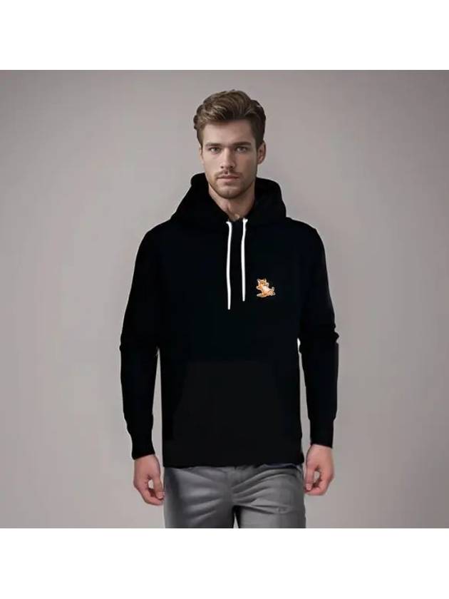 Chillax Fox Patch Classic Hoodie Black - MAISON KITSUNE - BALAAN 2