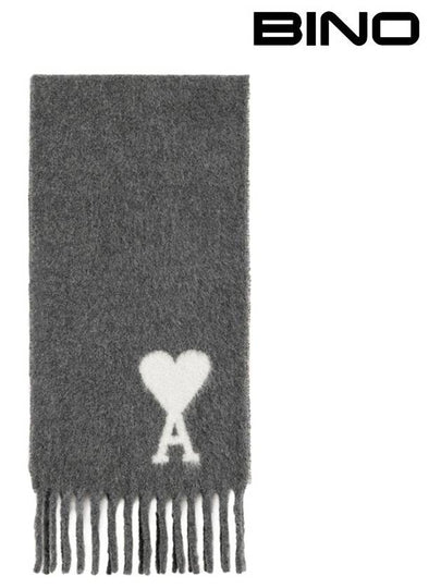 Muffler Scarf USF422AW0054 061 DARK GRAY - AMI - BALAAN 2