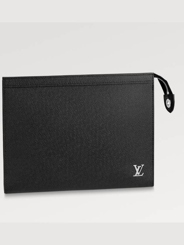 Pochette Voyage Taiga Leather Pouch Bag Black - LOUIS VUITTON - BALAAN 3