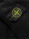 Wappen Patch Shearling Sweatshirt Black - STONE ISLAND - BALAAN 4