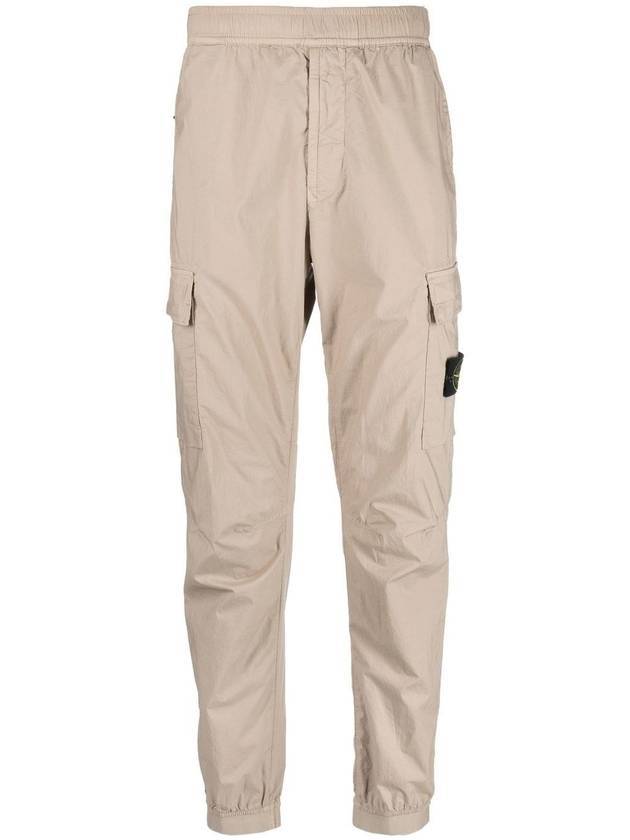 Wappen Patch Cargo Track Pants Beige - STONE ISLAND - BALAAN 1