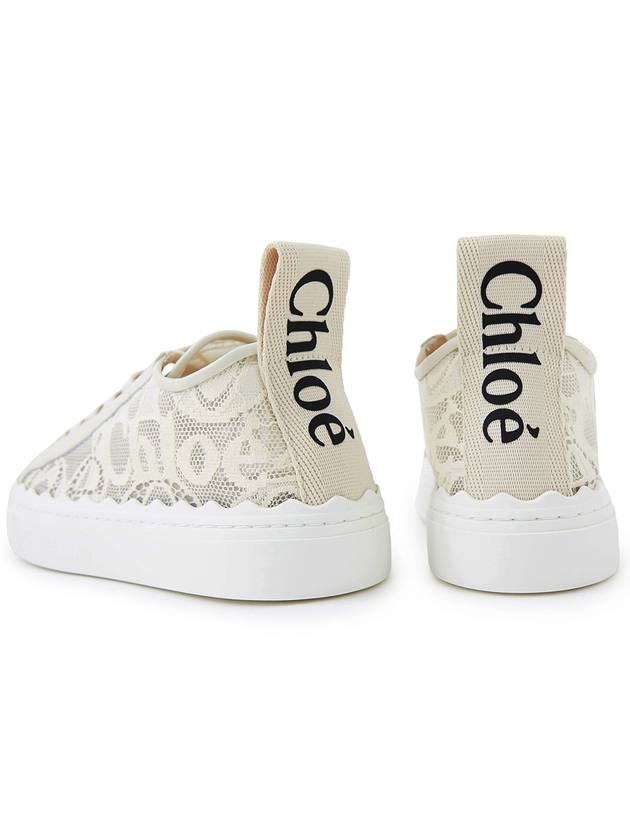 Lauren Lace Low Top Sneakers Mild Beige - CHLOE - BALAAN 8