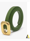 Gold Buckle Leather Belt Green - BOTTEGA VENETA - BALAAN 2