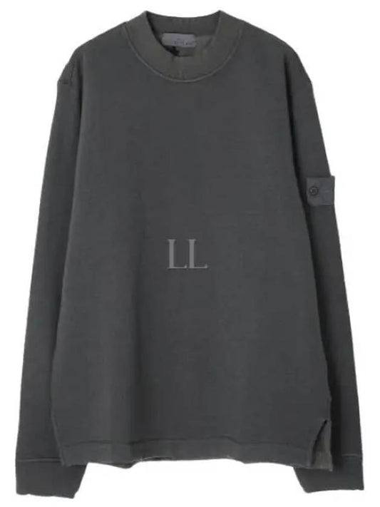 Ghost Piece Cotton Jersey Crew Neck Sweatshirt Dark Grey - STONE ISLAND - BALAAN 2