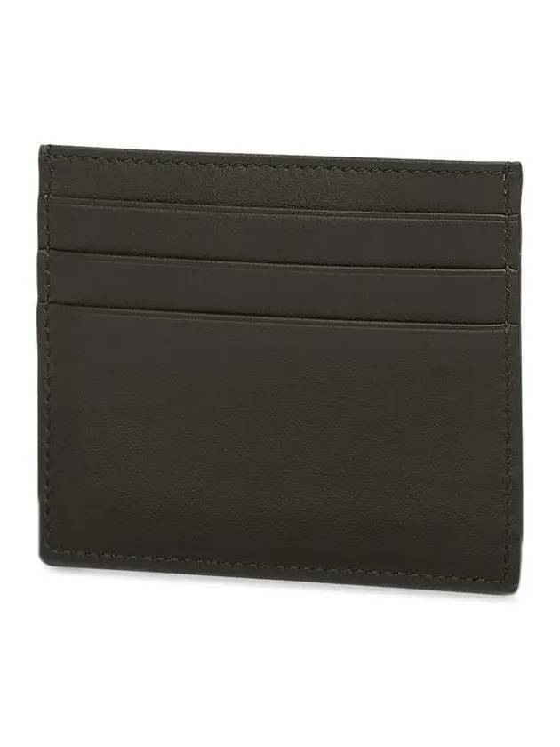 Logo Leather Card Wallet Black Yellow - FENDI - BALAAN 4