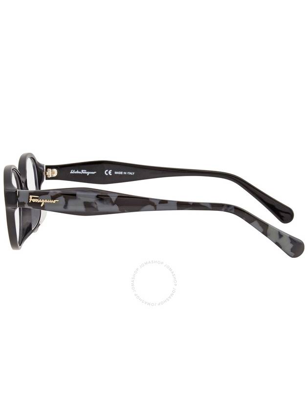 Eyewear Oval Acetate Eyeglasses Black - SALVATORE FERRAGAMO - BALAAN 4