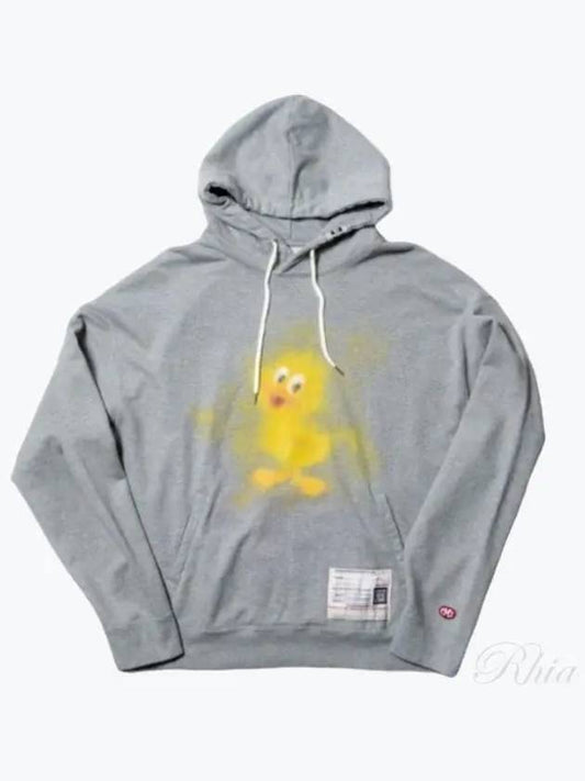 A13HD661 Gray Duck Printed Hoodie - MIHARA YASUHIRO - BALAAN 1