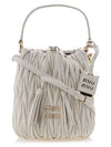 Matelasse Nappa Leather Bucket Bag White - MIU MIU - BALAAN 2