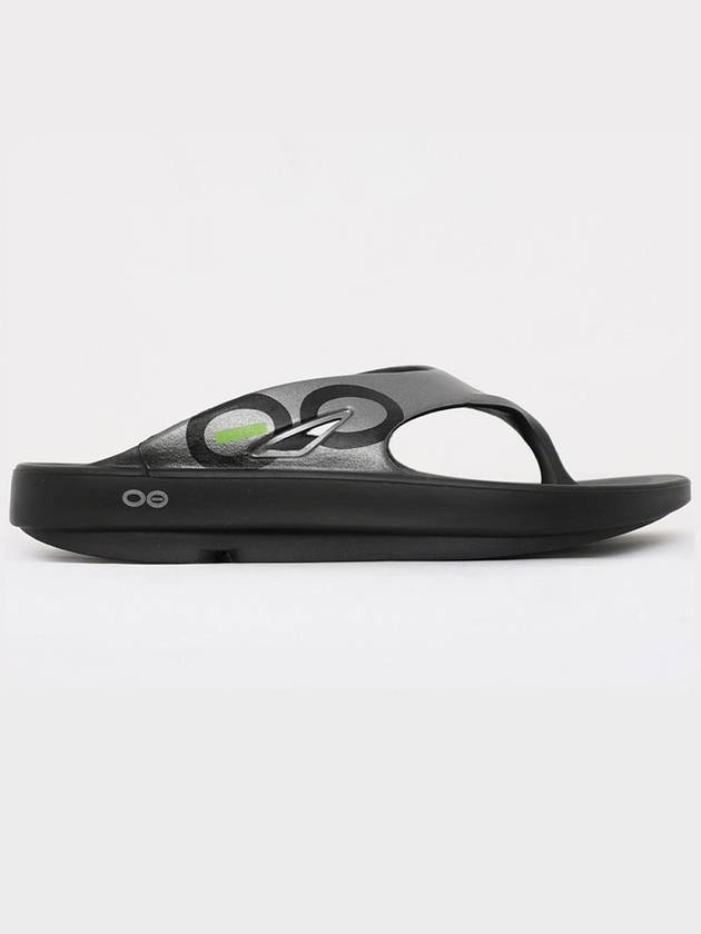 1001 BLACK GRAPHITE flip flops - OOFOS - BALAAN 1