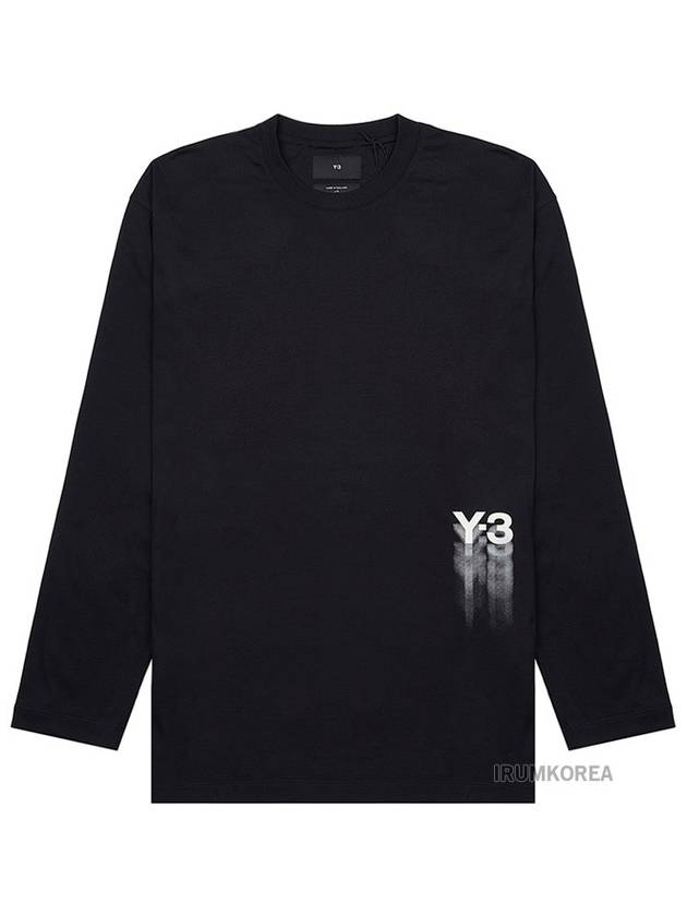 Graphic Long Sleeve T-Shirt Black - Y-3 - BALAAN 2