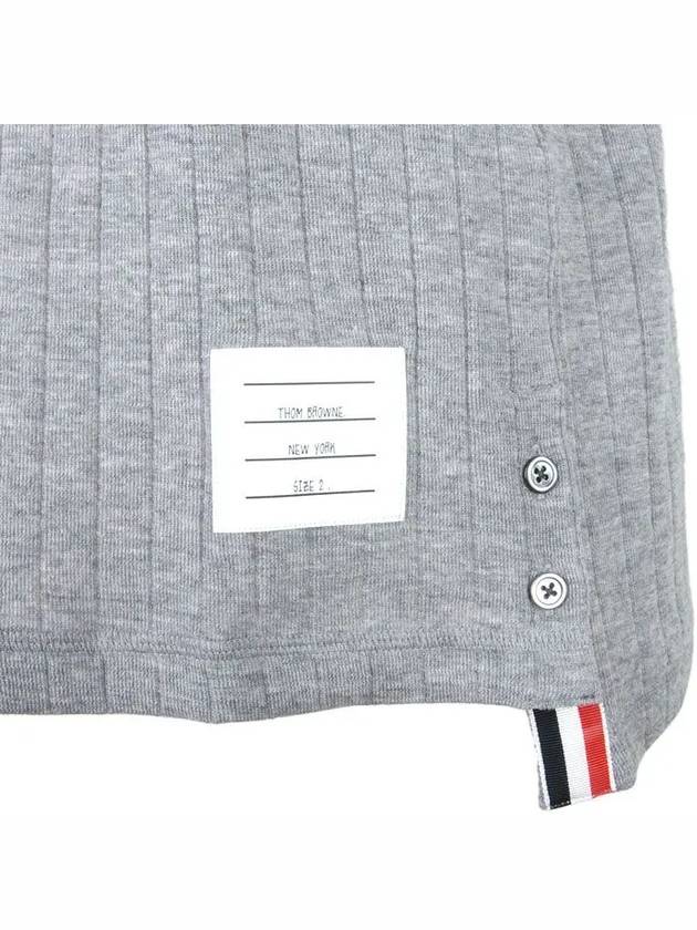 Raglan Roll Neck Virgin Wool Turtleneck Grey - THOM BROWNE - BALAAN 4