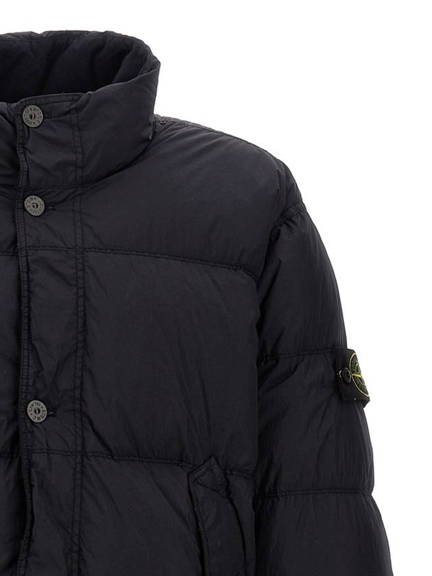 Garment Dyed Crinkle Reps Down Padding Black - STONE ISLAND - BALAAN 4