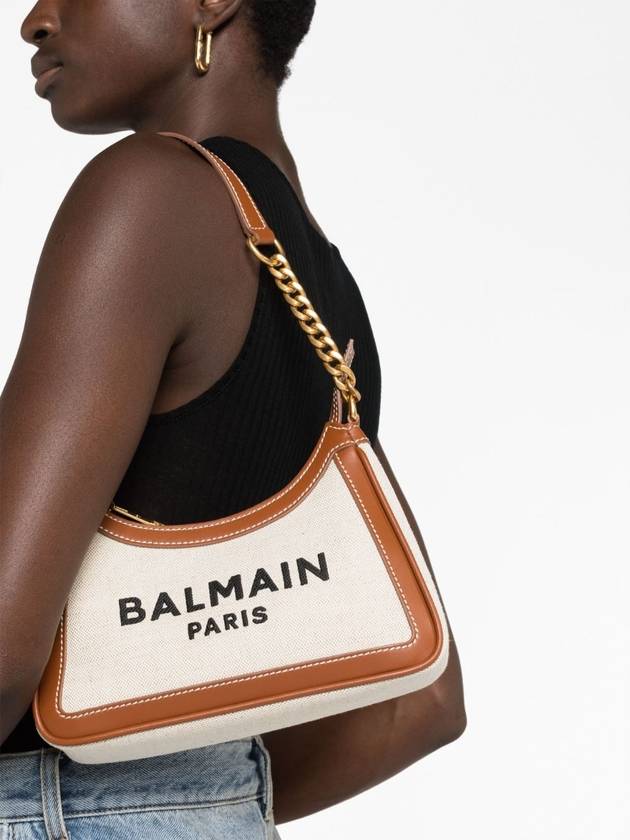 B-Army Logo Print Shoulder Bag Beige - BALMAIN - BALAAN 7