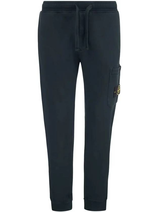 Waffen Patch Cotton Fleece Track Pants Navy - STONE ISLAND - BALAAN 3