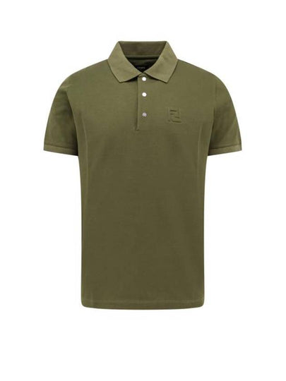 Embossed Logo Polo Shirt Green - FENDI - BALAAN 2