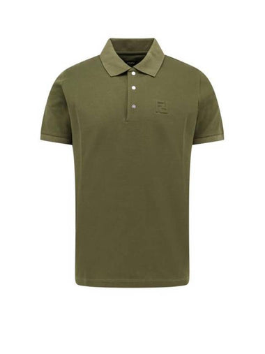 Embossed Logo Polo Shirt Green - FENDI - BALAAN 1