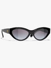 Cat eye sunglasses acetate strass black Lens Gray Gradient 9164B C622 - CHANEL - BALAAN 1